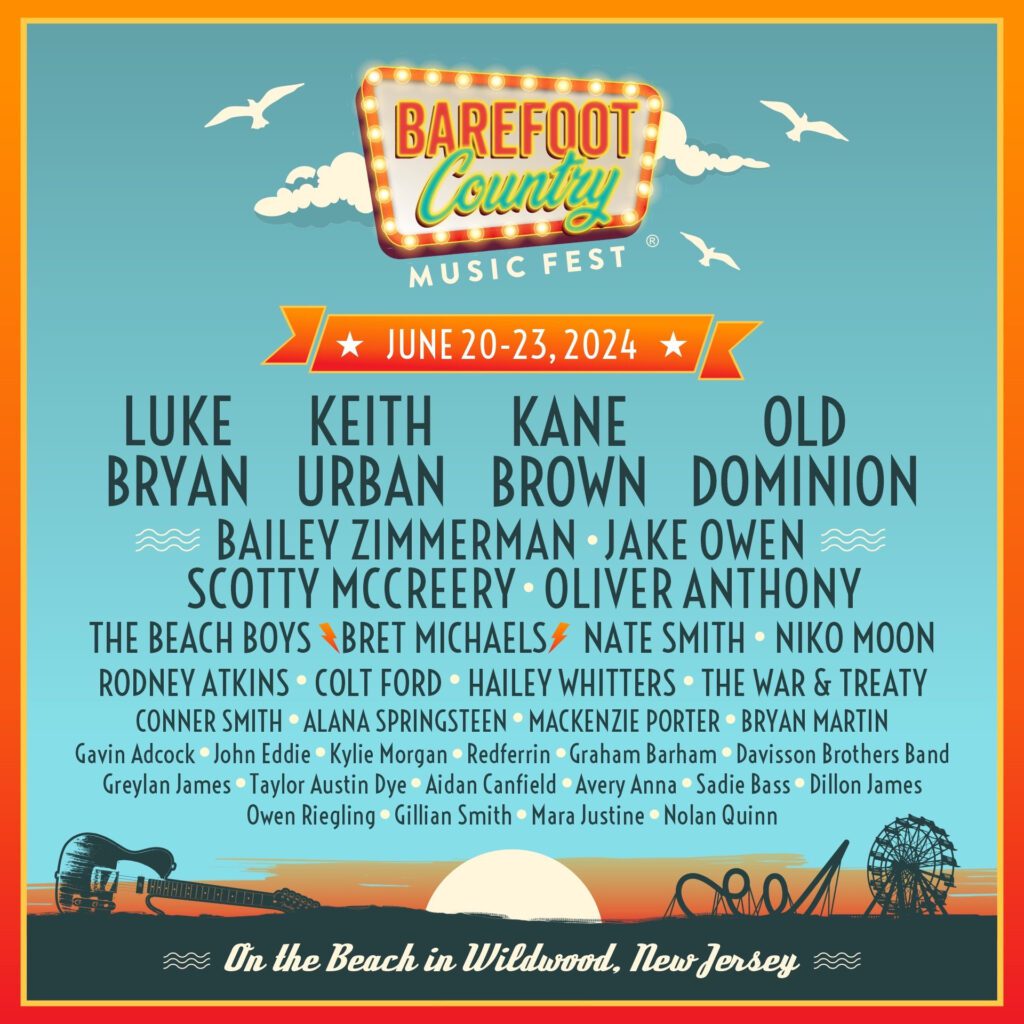 Barefoot Country Music Fest Announces Lineup for 2024 Event