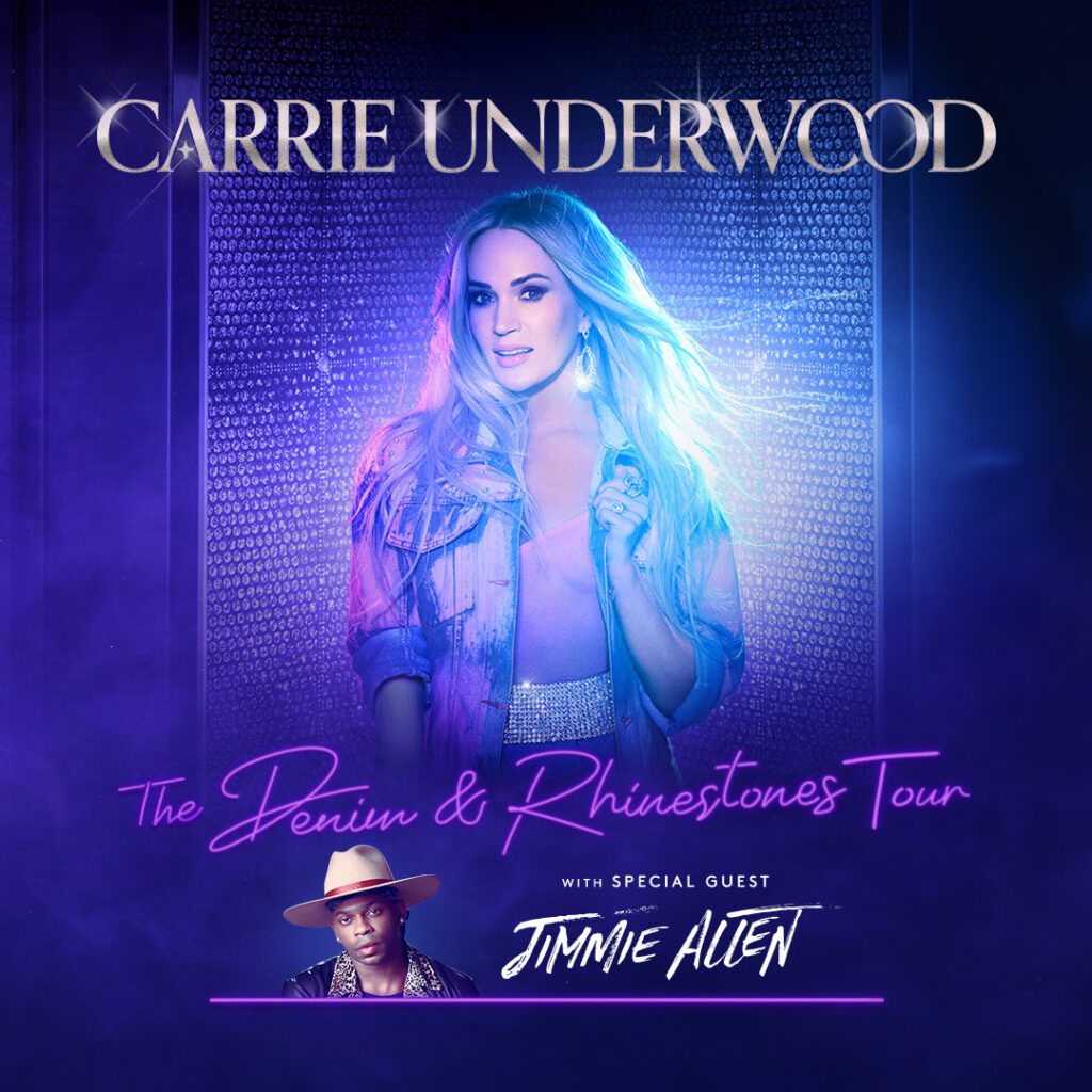 Carrie Underwood Adds Dates to The Denim and Rhinestones Tour with Jimmie Allen - Tickets at Country Music On Tour
