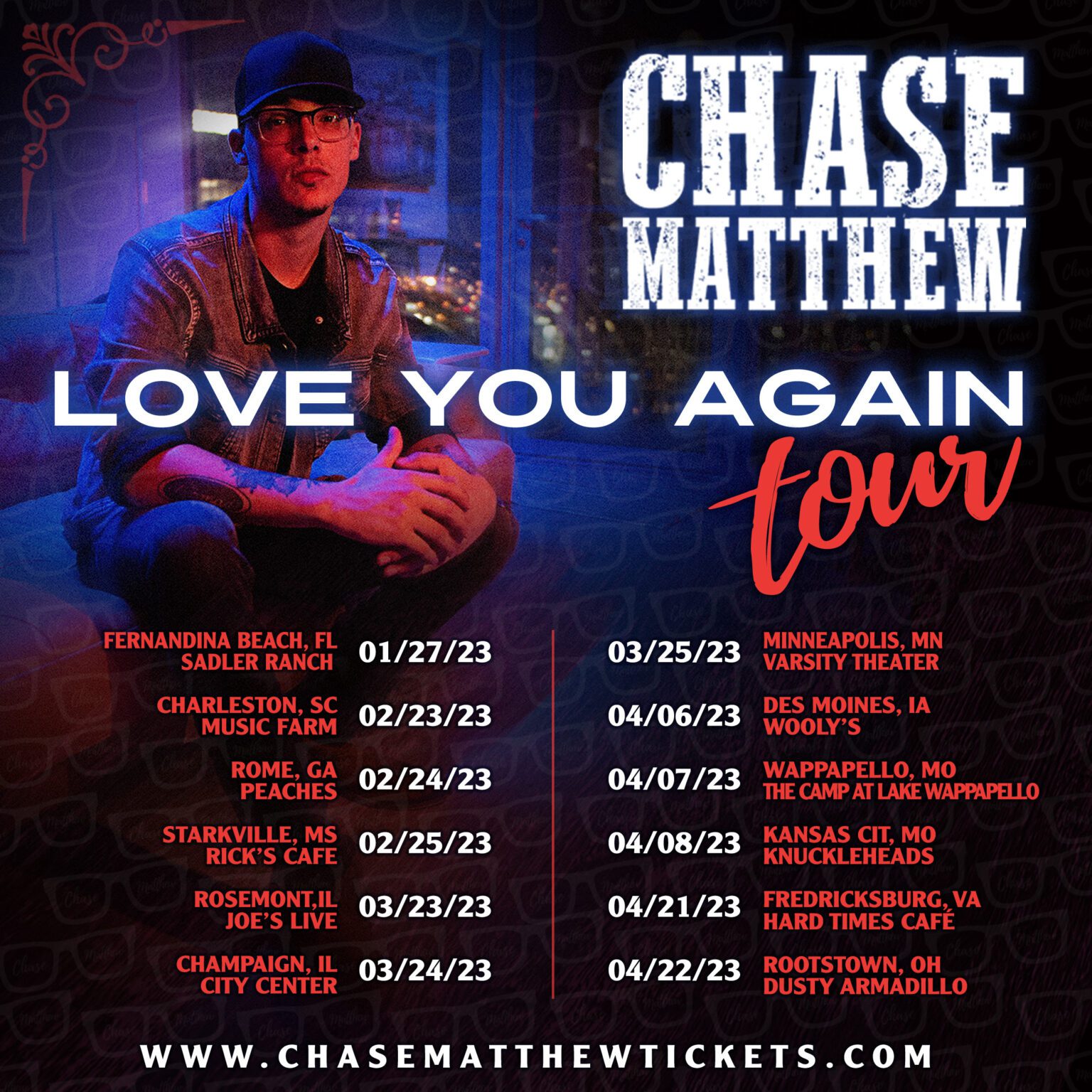 Chase Matthew Announces 2023 Headline Tour