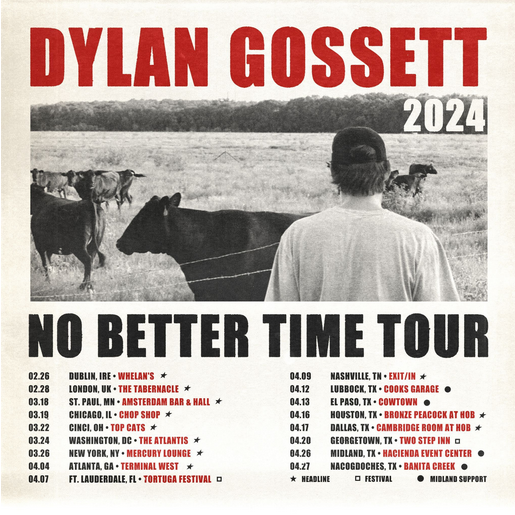 Dylan Gossett Announces Tour Dates
