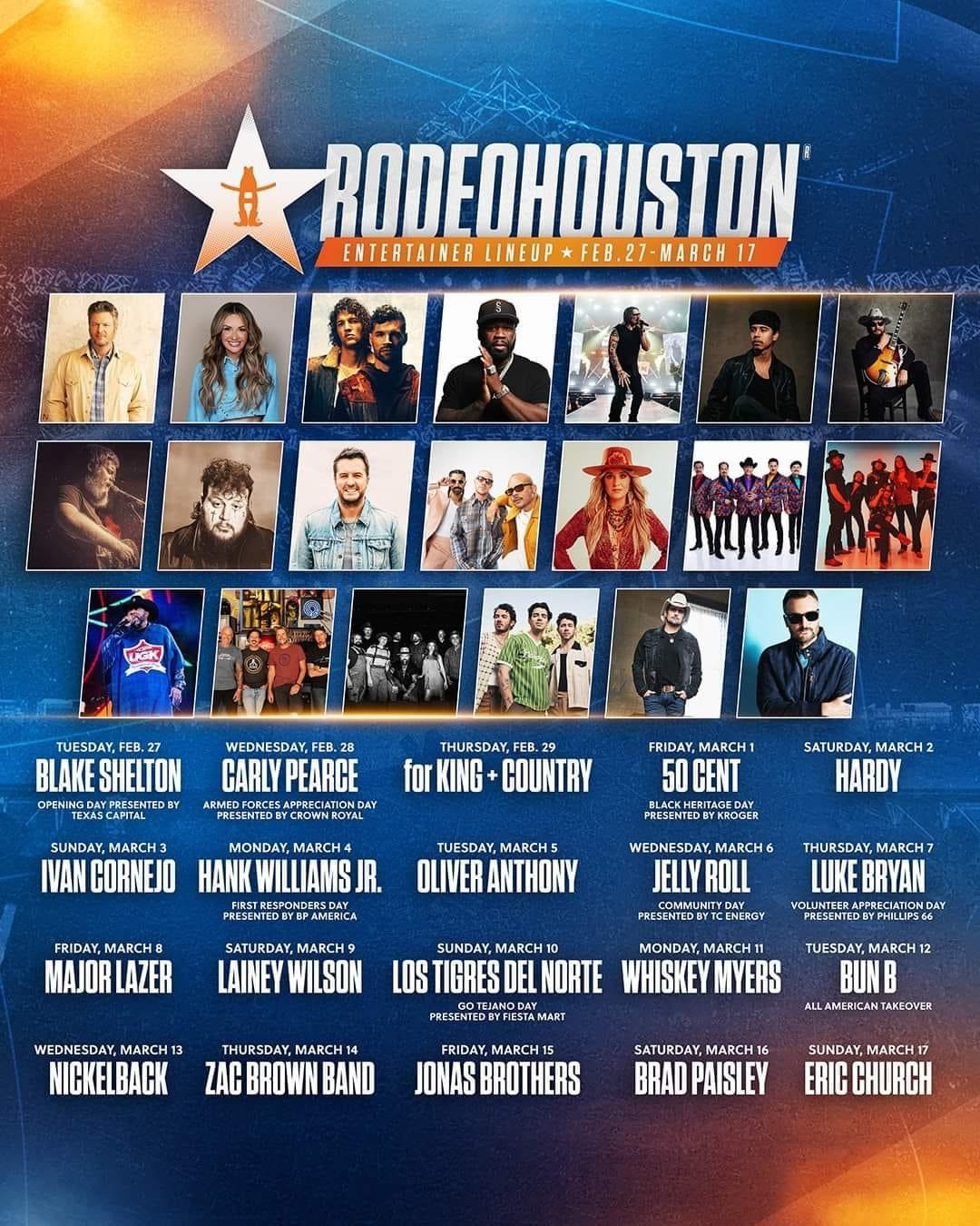 Houston Livestock Show and Rodeo Announces 2024 Concert Lineup