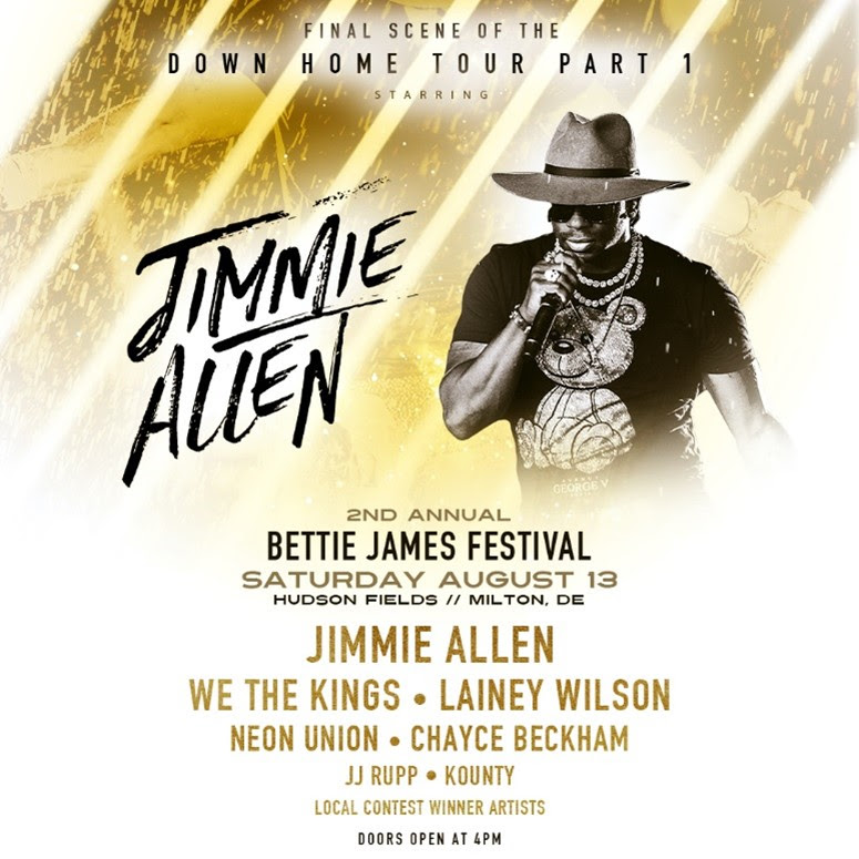 Jimmie Allen Announces Lineup for Second Annual BETTIE JAMES FEST