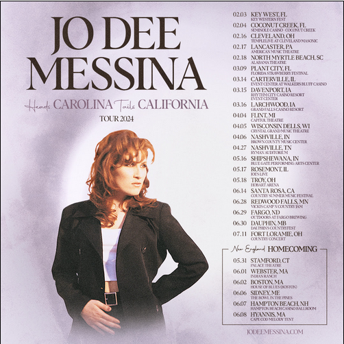 Jo Dee Messina Is Continuing Her Widely Successful Heads Carolina, Tails California Tour Into 2024