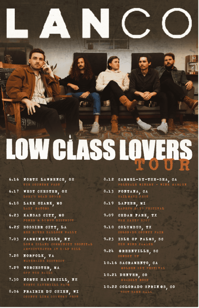 LANCO Announces Headlining “Low Class Lovers Tour”