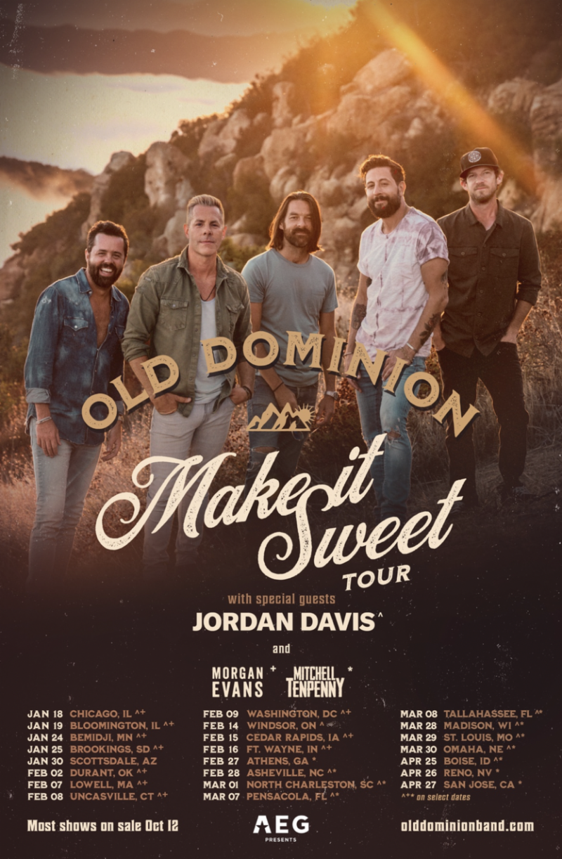 Old Dominion Announces Arena Tour and New Single