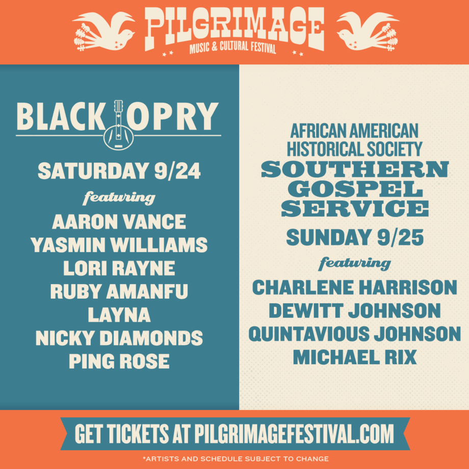 Pilgrimage Music Festival Announces Lineup for Black Opry Revue & Sunday Gospel Service
