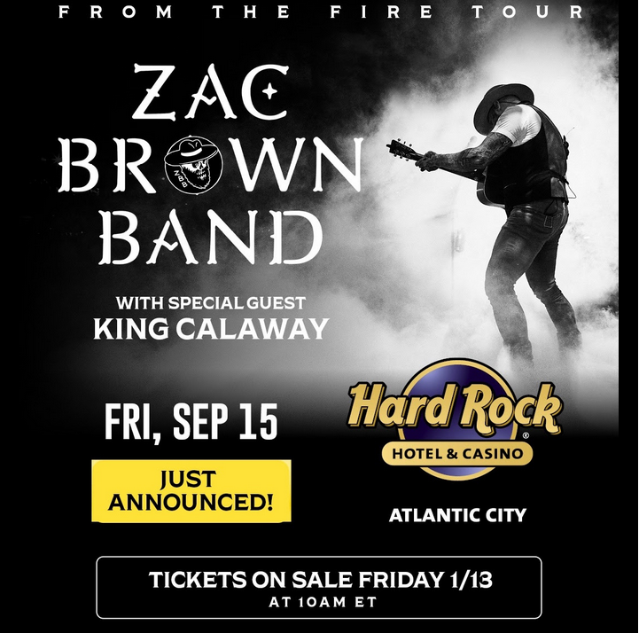 Zac Brown Band to Take Over Atlantic City