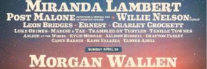 Superstars Eric Church, Miranda Lambert, and Morgan Wallen Will Headline California’s Stagecoach Country Music Festival