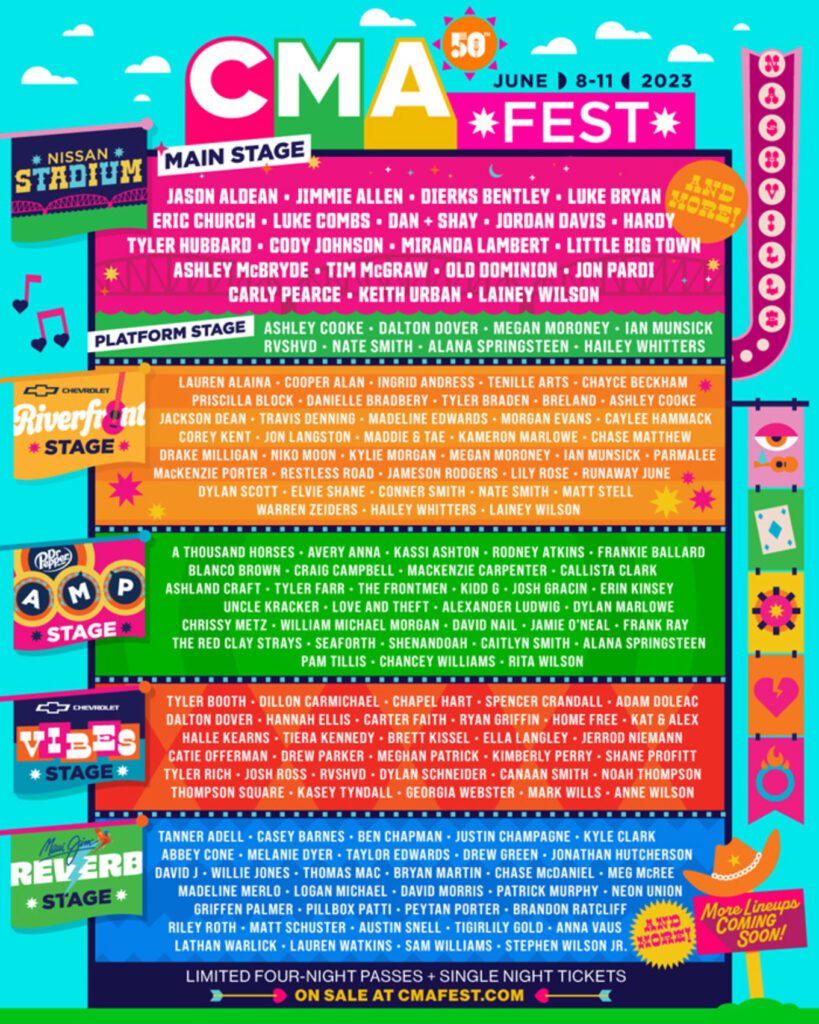 2023 CMAFest Lineup Tickets On Sale Now 